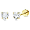 1Pair Flat Back Earrings for Women Steel Earrings Hoop Stud Cartilage Tragus Piercings - Image 27