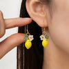 Cute Yellow Fruit Lemon Little Flower Green Leaf Pendant Metal Chain Adjustable Necklace for Women Summer Jewelry Gifts - Image 7