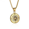 Hip Hop men's Necklace Viking Compass Pendant Retro Silver Color Stainless Steel Chain Punk Style Jewelry Gift - Image 8