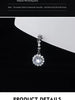 Moidan Luxury Sparkling Round Zirconia Dangle Earrings 925 Sterling Silver Charm Drop Ears For Women Wedding Statement Jewelry