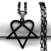 Hip Hop Rock Music Him Heartagram Star Heart Necklace for Women Men Stainless Steel Y2k Black Metal Band Goth Punk Chain Jewelry - Image 2