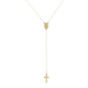Vintage Christian Cross Bohemia Religious Rosary Pendant Necklace for Women Charm Jewelry Gifts - Image 5