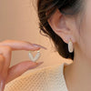 Unique Style Pearl Heart Shaped Hoop Earrings Simple Versatile Elegant Accessories for Women‘s Jewelry - Image 2