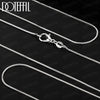 Silver 1MM Box Chain Necklace 1/5/10pcs/Lot 16-30 Inch For Woman Man Jewelry - Image 6