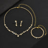 Simple Wave Style Jewelry Sets for Women Chocker Necklace Earrings Bridal Wedding Party Jewelry Sets - Image 2
