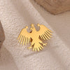 Gold Color Punk Eagle Stars Brooches For Men Women Geometric Animals Emblem Brooch Stainless Steel Jewelry Birthday Gift - Image 5