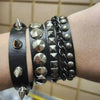 Gothic Punk Star Spikes Rivet Skull Studded Bracelet Black White Pu Leather Bracelets for Men Women Jewelry Accessories - Image 4