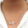 Minimalist Pendant Women's Necklaces Cross Leaf Silver Color Knot Design Female Neck Jewelry Infinity Multilayers Collares - Image 18
