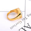Rectangular Cubic Zirconia Stainless Steel Ring in Multiple Stone Colors - Image 23