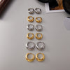 Simple Classic Gold Color Plated Stainless Steel Chubby Earrings 12mm 14mm 18mm Women's Jewelry - Image 6