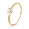 Silver Classic Six Claw Zircon Women Rings for Wedding Ring Gold Color Jewelry Anniversary Gift - Image 7