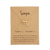 12 Zodiac Sign Necklaces With Cardboard Constellations Pendant Gold Color Chains Choker For Women Birthday Jewelry - Image 21