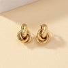 Stainless Steel Chunky Hoop Earrings for Women Girls Gold Color Double Ring Thick Geometric Drop Earrings Statement Jewelry Gift - Image 9
