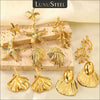 Stainless Steel Starfish Tree of Life Drop Stud Earrings for Women Shell Shape Ginkgo Leaf Female Earring Jewelry Gift - Image 1