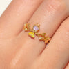 Fairy Tales Princess Cubic Zircon Ring for Women Girls Opening Design Jewelry - Image 5