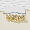 6 24pcs Selling Large Water Drop Tear Drop Dangle Large C shaped Twist Wide C Hoop Earrings Set Women Daily Ver - Image 2