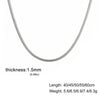 Round Snake Chain Necklace in Stainless Steel 0.9mm to 2mm - Image 8
