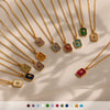 North Star Birth Stone Necklace from Europe and America, 12th Birthday Crystal Star Clavicle Pendant Necklace - Image 2