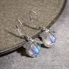 Bronze Dragonfly Drop Earrings with Multicolor Stone Accents - Image 1
