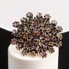 Colored Rhinestone, Snowflake Dandelion Brooch - Image 1