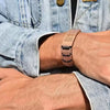Mens Magnetic Bracelets, Cross Copper Plating Bracelet with Double-Row Strength Magnets for Men Husband Dad Christmas Gifts - Image 6