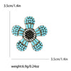 Turquoise Blue Brooches for Women Unisex Tibetan Style Pins Star Rhinestone Office Party Friend Gifts Jewelry Accessories - Image 20