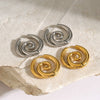 Zakol Personalized Mosquito Coil Shaped Stainless Steel Hoop Earring for Women Punk Spiral Circle Ear Accessories Jewelry Gift - Image 2