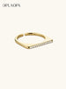 Dplaopa Silver Zircon CZ Irregular Open Adjustable Ring Party Women Casual Jewelry Gift - Image 1