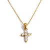 Shiny Cnc Cubic Zirconia Cross Pendant Necklace Gift Gold Platinum Plated Delicate Collar Jewelry - Image 7