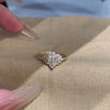 Silver Plated Golden Marquise Series Zircon Ring Necklace For Women Engagement Wedding Simple Jewelry Set - Image 8