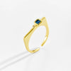 Dplaopa Silver Colorful Geometric Zircon CZ Open Adjustable Ring Party Women Jewelry Gift - Image 15