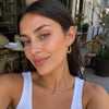 Gold Plated Stainless Steel Moon Hoop Earrings Unique Jewelry Women's Charm Statement Earrings Gift - Image 2