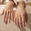 1 Pair Twist Copper Plated Platinum Resizeable Couple Rings Men Women Adjustable Overlap Opening Finger Jewelry - Image 2