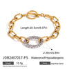 Minimalist Gold Color Plated Stainless Steel Splicing Cross Buckle Bracelet Stackable Basic Bracelet Women's Jewelry - Image 9