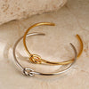 Stainless Steel Bracelets Vintage Men's Woven Twist Texture Bangles For Women Jewelry Statement Streetwear Goth Gifts - Image 4