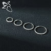 ZS 1PC Round Crystal Nose Piercing Silver Color Septum Ring Stainless Steel Nose Clicker Cartilage Piercing 20G Body Jewelry - Image 4