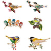 Magpie Brooch Cute Bird Flower Enamel Rhinestone Corsage Pin Clothing Accessories Jewelry - Image 1