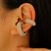 Colorful Crystal Zircon Pearl Ear Clip Earrings for Women Metal C-Shaped No Pierced Cartilage Ear Cuff Jewelry - Image 2