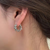 Irregular Wavy Pleated Earrings for Women Retro Copper Metal Earrings Design Simple Temperament Senior Jewelry - Image 4