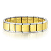 Women Men Simple Bangles Charms Italian Links Stainless Steel 9mm Width Gold Color Bracelets Jewelry Gifts - Image 18