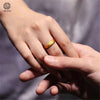 Sand Gold Adjustable Ring Matte Wide Band Openable Fade Resistant Unisex Couple Jewelry Minimalist Gift - Image 2