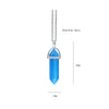 Point Pillar Bullet Hexagonal Column Necklace Stone Quartz Crystal Chakra Pendant Necklace for Women Men with Chain - Image 13