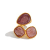 Stainless Steel Colorful K9 Crystal Open Adjustable Ring Golden Pvd Plated Finger Jewelry - Image 7