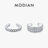 Silver Punk Cuff Earrings Sparkling Clear CZ Sparkling Clip Earrings For Women Men Unisex Jewelry - Image 1