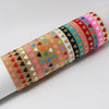 Adjustable Multicolor Heart Bead Bracelet with Woven Pattern - Image 3