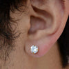 Stainless Steel Crystal Flat Back Stud Earrings 4 Prong Setting 2mm to 10mm 1 Pair - Image 6