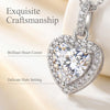 Silver Necklace Pendant Heart for Women Shining Wedding Jewelry Engagement Party Gifts - Image 2
