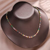 Round Cubic Zirconia Tennis Necklace and Earrings Bridal Jewelry Set - Image 22
