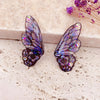 Fairy Gradient Blue Color Resin Butterfly Wings Drop Dangle Earrings for Women Girls Rhinestone Glitter Pendant Earring - Image 3