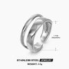 Stainless Steel Rings Double-Deck Punk Vintage Adjustable Open Rings for Women Men Jewelry Weddings Gift - Image 7